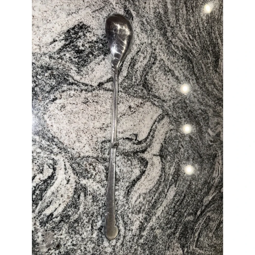 VINTAGE Cellini Craft Argental HAMMERED ALUMINUM SERVING SPOON 14.5